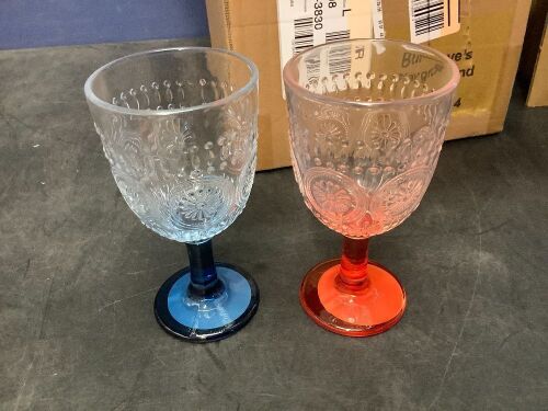 Case of Bullseye's Playground Glass Stemware
