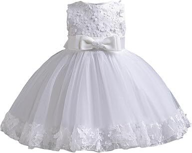 White formal toddler dress