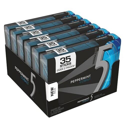 Wrigley S 5 Gum Peppermint Cobalt (35 Ct., 6 Pks.) Wholesale, Cheap, Discount, Bulk (1 - Pack)