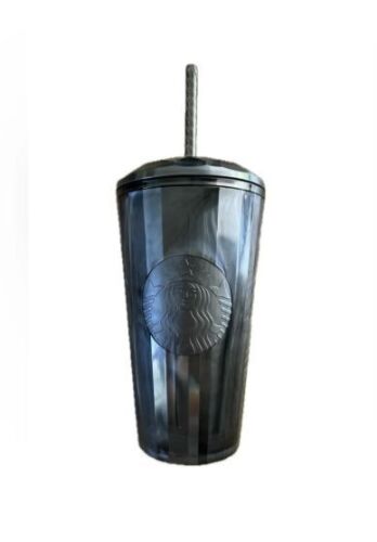 2-Pack Starbucks Black Kaleidoscope Shell Plastic Cold Cup