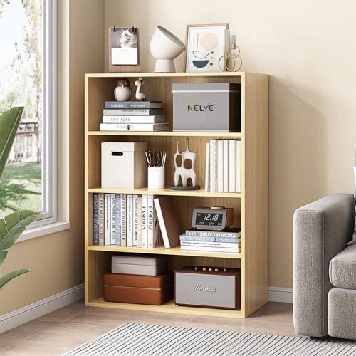 NELYE 4 Tier Open Shelf Bookcase
