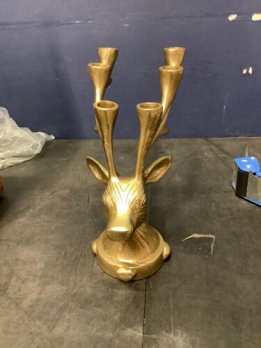 Case Pack of Threshold Gold Deer Head Candelabras