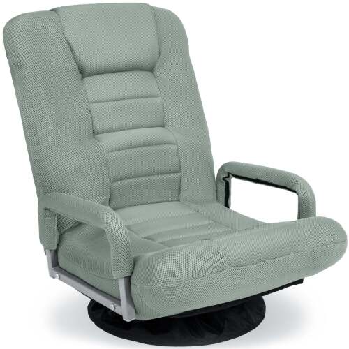 Gaming Floor Chair w/ 360-Degree Swivel, Armrest, Adjustable Backrest