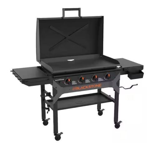 Blackstone 4-Burner Liquid Propane Outdoor Griddle with Hood in Black