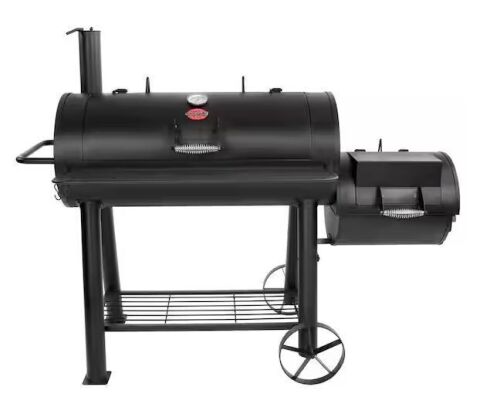 Char-Griller 1012 sq. in. Competition Pro Offset Charcoal Grill or Wood Smoker in Black