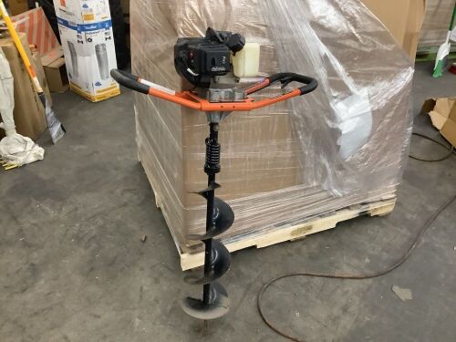 Powermate Earth Auger 43cc 2-Cycle Gas Powered Post Hole Digger - Engine Has Compression, Not Tested Further