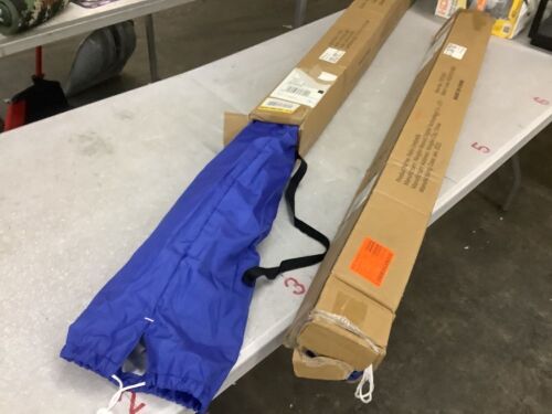 Lot of (2) 7 ft. Metal Tilt Beach Umbrella with Sand Anchor and Carry Bag in Dark Blue