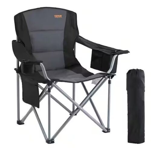 VEVOR Heavy-Duty Outdoor Quad Lumbar Back Padded Camping Folding Chair