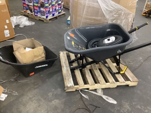 Lot of (2) Wheelbarrows - 1 Missing Handles
