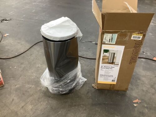 StyleWell 8 Gal. Stainless Steel Round Step-On Trash Can - Dented