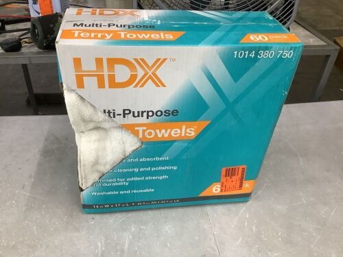 HDX 14 in. x 17 in. Multi-Purpose Terry Towel (60-Pack)