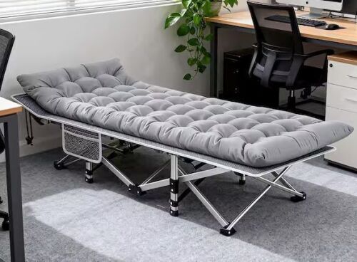 Folding Camping Cot, Heavy-Duty 800 lbs., Waterproof 1200D Oxford Fabric, Quick Setup, Portable Outdoor Bed