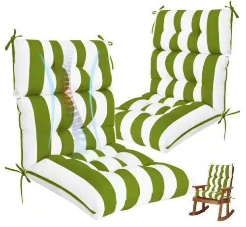 High Back Chair Cushions Set of 2, 44 in. x 22 in. x 4 in.