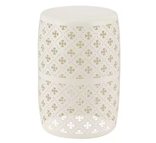 Hampton Bay Chalk Metal Outdoor Patio Garden Stoo