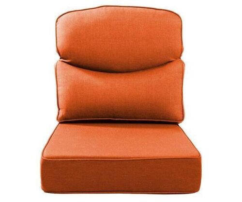 24 in. W x 24 in. D x 6 in. T 2-Piece Water Resistant Outdoor Lounge Chair Replacement Cushion Set in Orange