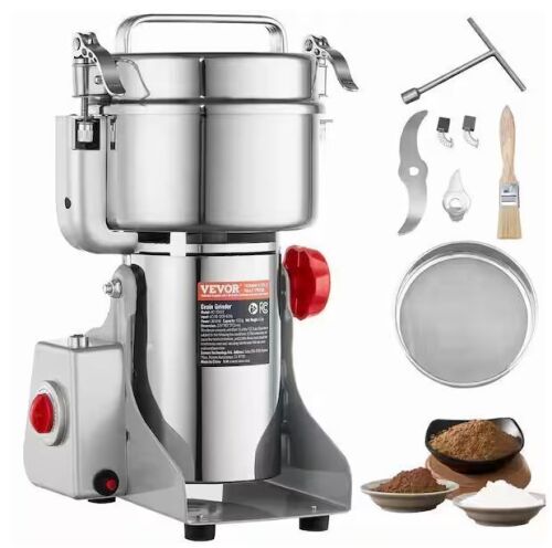 VEVOR 1000g Electric Grain Mill Grinder, High Speed 3000-Watt