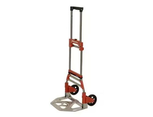 Milwaukee 150 lbs. Convertible Fold-Up Steel Hand Truck with One 60 in. Bungee Cord