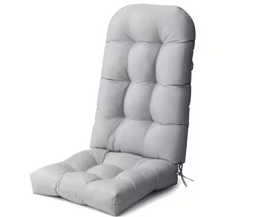19.7 x 19.7 x 29.9 in. 1-Piece Light Gray Outdoor Rocking Chair Cushion with High Elasticity PP Cotton
