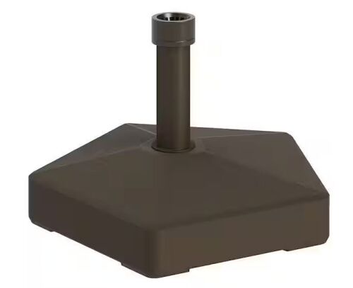Outsunny HDPE Patio Umbrella Base Holder, Brown