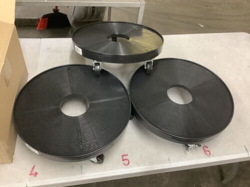 Lot of (3) Devault Enterprises 16 in. Plant Dolly/Caddy Black