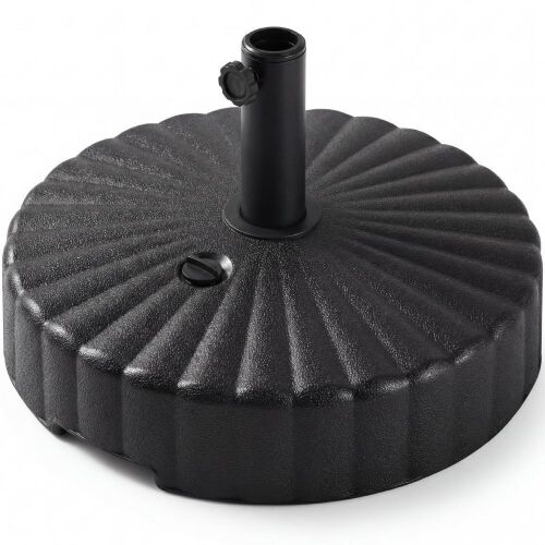Plastic Patio Umbrella Base Pole Holder Accessory w/ 2 Adjustable Knobs