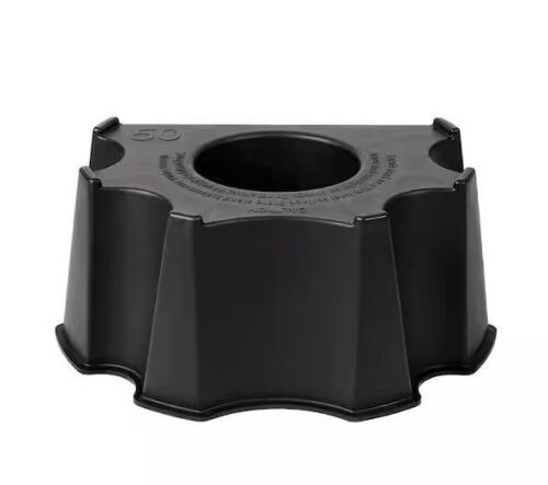 RTS Home Accents Black Plastic UV-Resistant Outdoor Rain Barrel Stand (27 in. W x 20.6 in. L x 10.1 in. H)