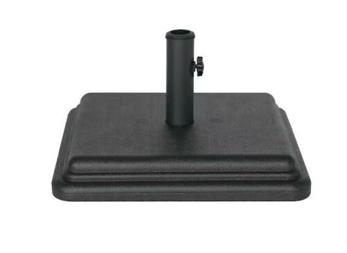 US Weight 40 lbs. Prefilled Concrete Square Outdoor Patio Umbrella Base in Black