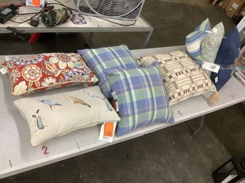 Lot of Outdoor Throw Pillows