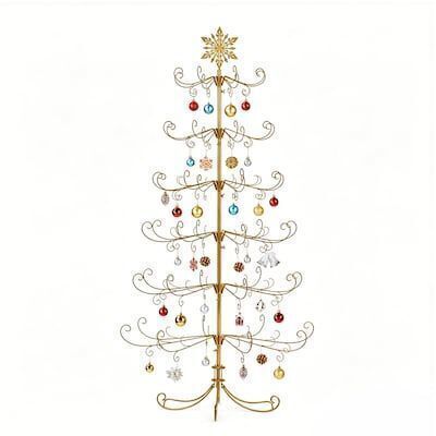 VINGLI 6ft Metal Christmas Ornament Tree Stand