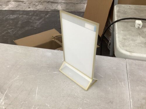 Clear Picture Frame with Gold Border, 24 pc