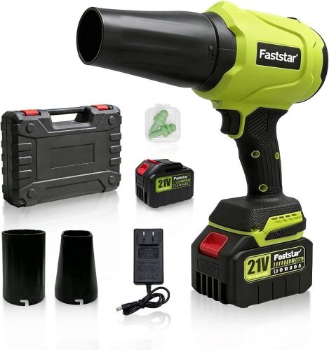 Faststar 21V 6.0Ah Cordless Brushless Handheld Jet Blower, 2000 MPH 800 CFM 1200G Thrust