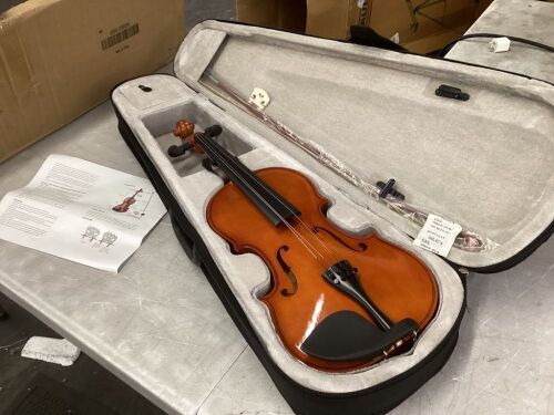 4/4 Natural Acoustic Violin with Case