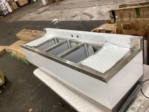 3 Compartment Commercial Sink - Unknown if Complete, Dented