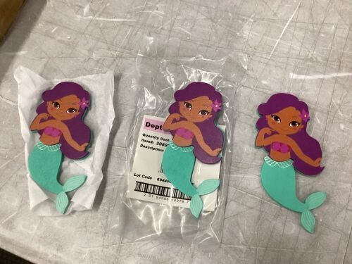 Case of (300) Hello Hobby Wood Mermaid Shape, Pre-Painted, 4.4 in. x 2.3 in.