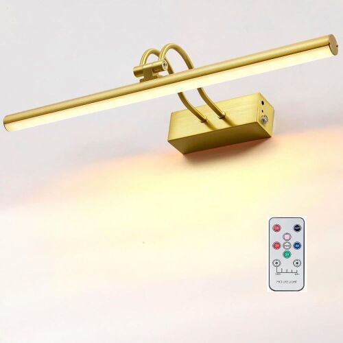20" Picture Frame Light, Brushed Brass