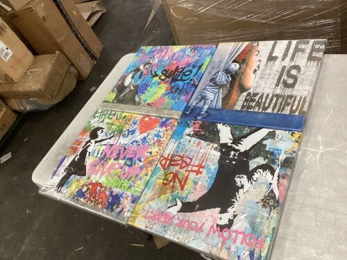Graffiti Wall Art, 4 Pack