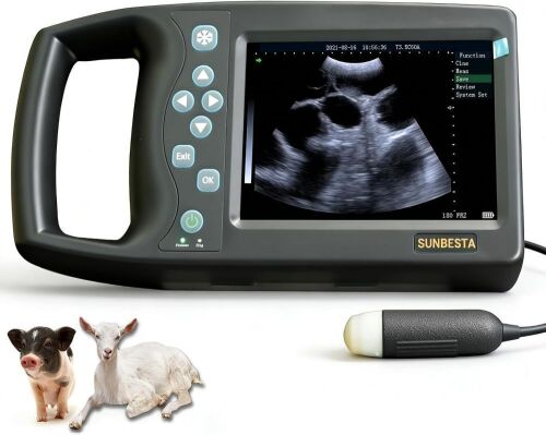 SUNBESTA A8 Portable Veterinary Ultrasound Machine for Pregnancy Check, 5.7” HD