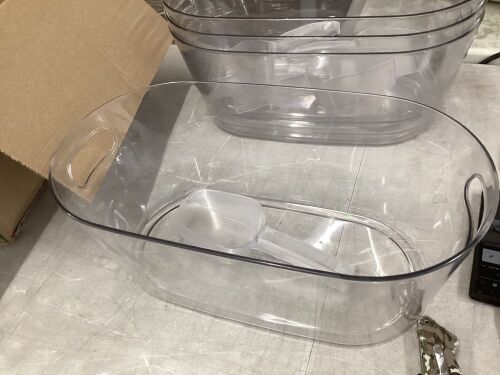 Plastic Ice Buckets, 4 Pack