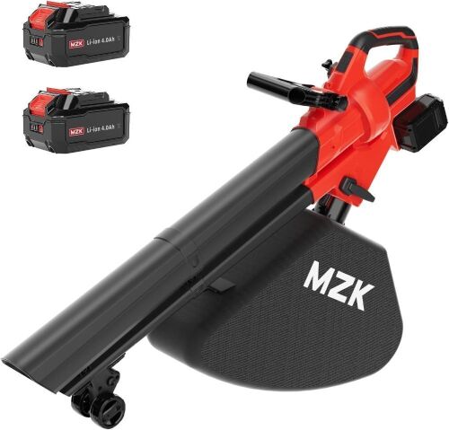 MZK 40V Battery Powered Leaf Vacuum Mulcher with 40L Bag