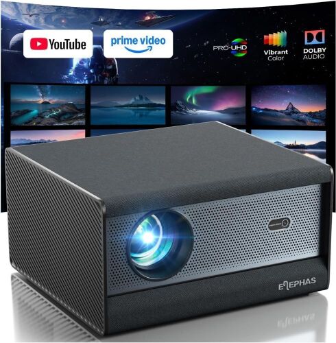 ELEPHAS Smart 4K Supported Projector with WiFi & Bluetooth for Home Theater