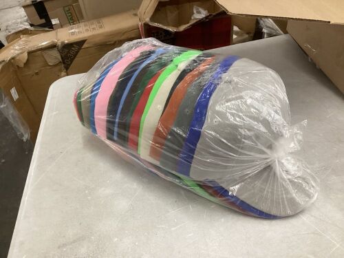 Lot of Colorful Baseball Caps