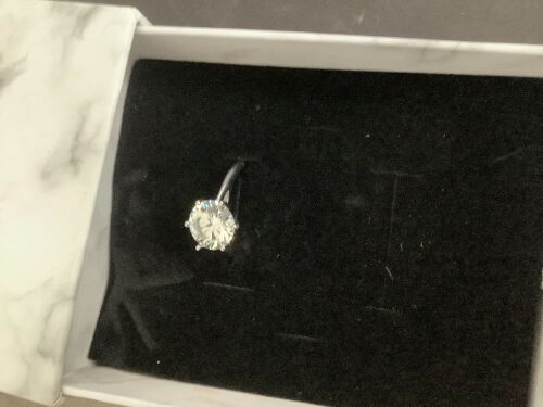Moissanite Solitaire Engagement Ring for Women