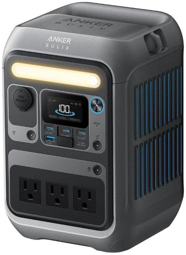 Portable Power Station SOLIX C300, 288Wh LiFePO4 Backup Battery, 300W Solar Generator, 140W Two-Way Fast Charging, for Camping, Hunting, Travel, Blackout & Emergencies (Solar Panel Optional)