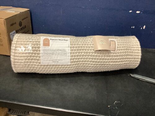 S & L Homes Popcorn Wool Rug, 100% Handmade