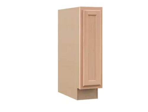 Hampton Bay Recessed Panel 9 in. W x 24 in. D x 34.5 in. H Assembled Full Height Door Base Kitchen Cabinet in Unfinished