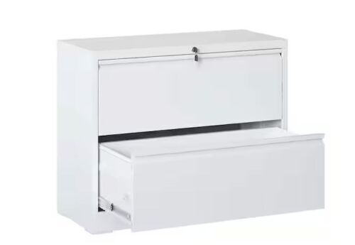 2 Drawer Metal Lateral File Cabinet with Lock