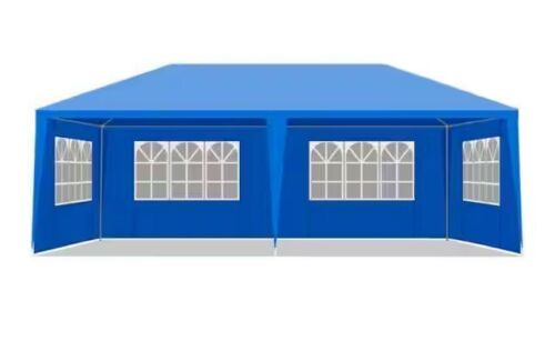 10 ft. x 20 ft. Outdoor Party Tent with Removable Sidewalls, Blue