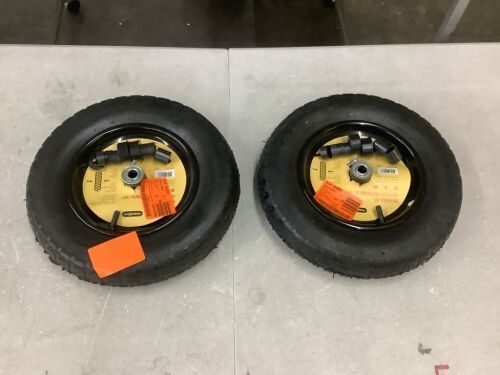 Lot of (2) Marathon 14.5 in. Pneumatic Universal Wheelbarrow Wheels