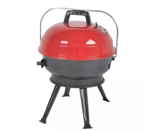 14 in. Portable Charcoal Grill in Red
