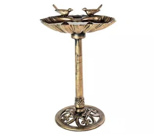 Patio Premier Bronze Resin Sitting Pair Birdbath